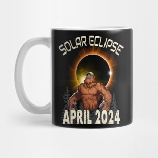 Funny Solar Eclipse 2024 Bigfoot Sasquatch Design Mug